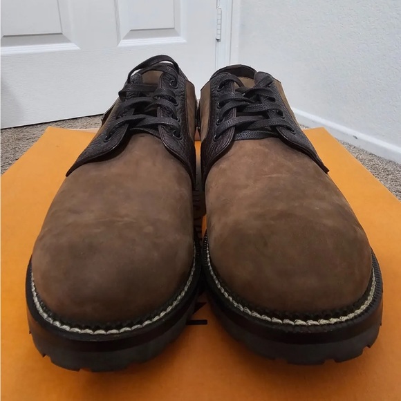 Louis Vuitton suede boot shoe size 10 lv us 11 made in Italy damier print winter - Picture 6 of 13